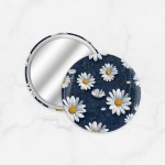 Cermin Bulat Daisies Bloom Pattern | Kaca Cermin Make Up Mini Cermin Bulat Daisies Bloom Pattern | Kaca Cermin Make Up Mini